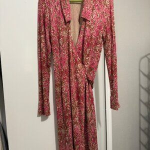Diane Von Furstenberg, silk, wrap dress, size 12
